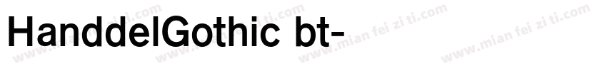 HanddelGothic bt字体转换